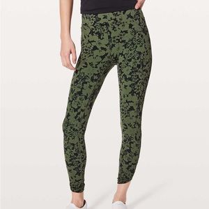 Lululemon | In Movement Efflorescent Barracks Green 25” Leggings
